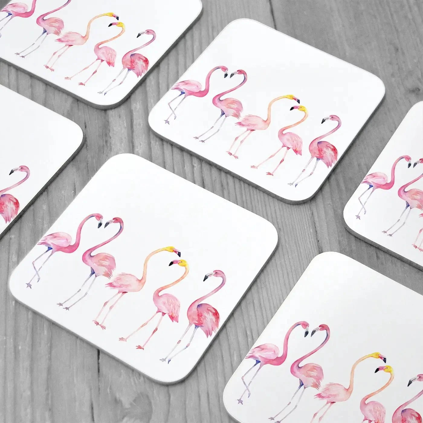 Row Of Flamingos Coaster Set Row Of Flamingos Coaster Set wall art product Naticka / Shutterstock