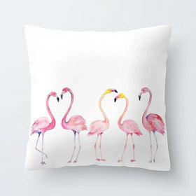 Row Of Flamingos Cushion Row Of Flamingos Cushion wall art product Art Print Shop