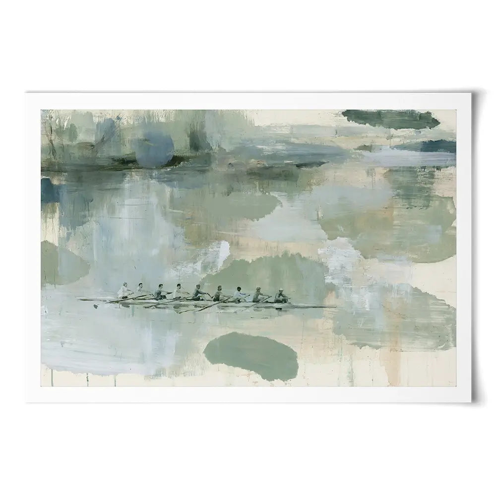 Rowing Eight On The River Art Print Rowing Eight On The River Art Print wall art product Chromatic Storm Studio