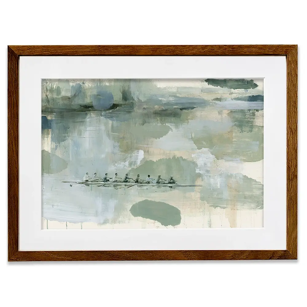 Rowing Eight On The River Framed Art Print Rowing Eight On The River Framed Art Print wall art product Chromatic Storm Studio