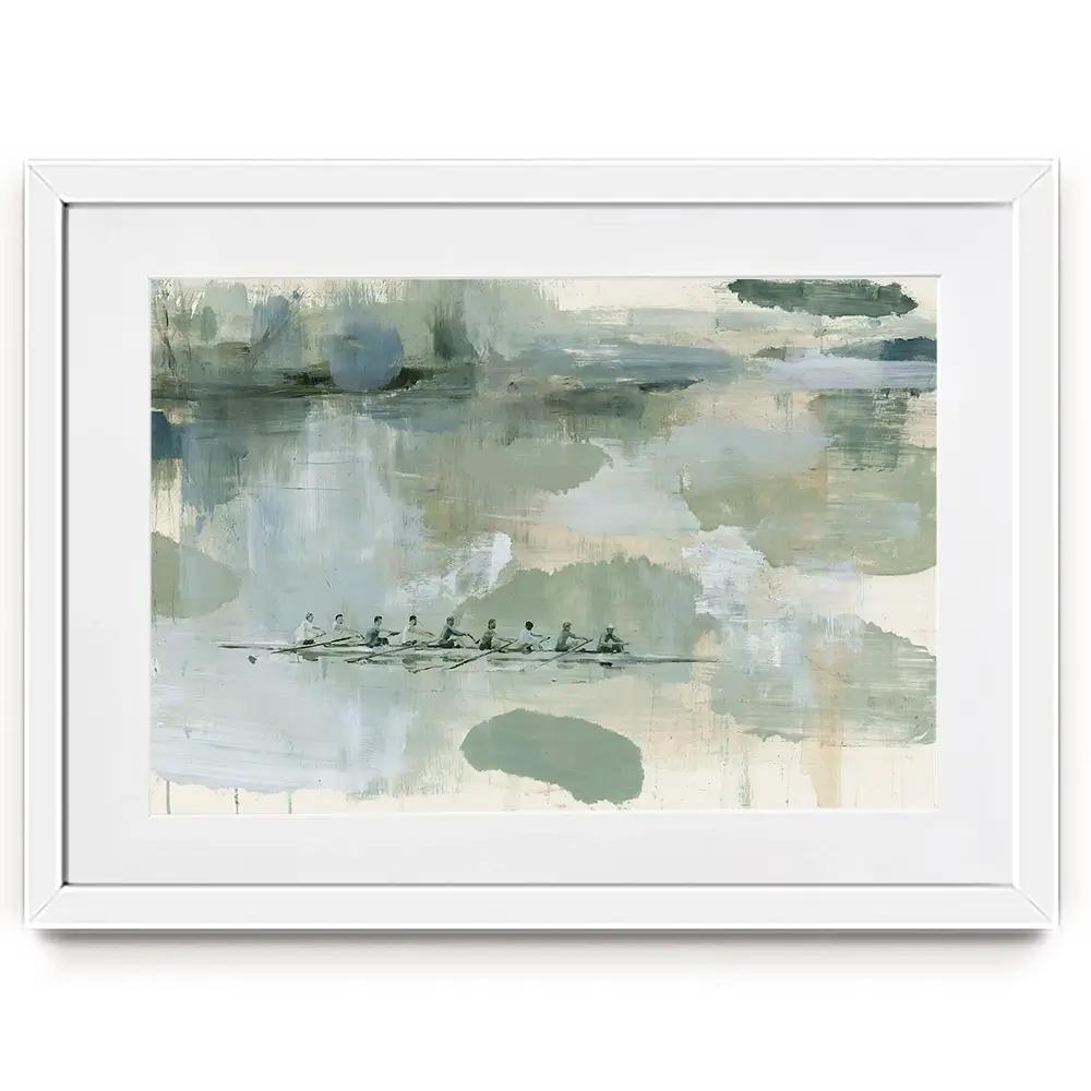 Rowing Eight On The River Framed Art Print Rowing Eight On The River Framed Art Print wall art product Chromatic Storm Studio