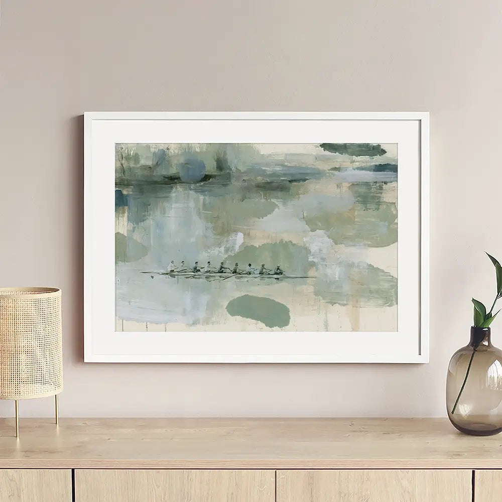 Rowing Eight On The River Framed Art Print Rowing Eight On The River Framed Art Print wall art product Chromatic Storm Studio