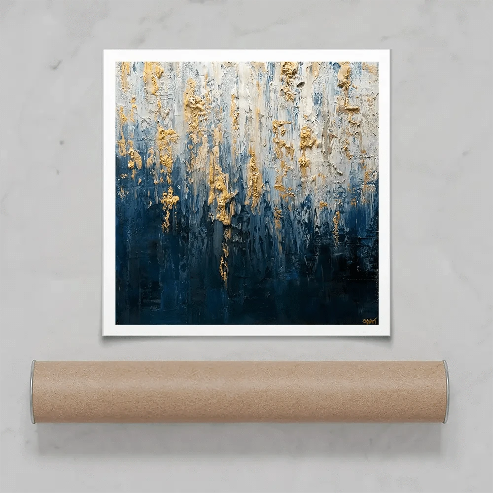 Royal Blue Square Art Print Royal Blue Square Art Print wall art product Osnat Tzadok