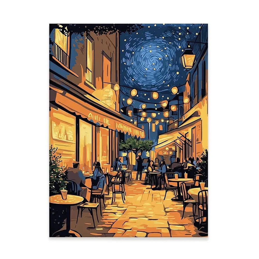 Rue Du Cafe Canvas Print Rue Du Cafe Canvas Print wall art product David Alexander Elder
