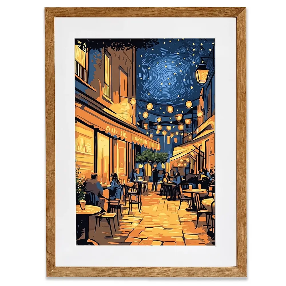 Rue Du Cafe Framed Art Print Rue Du Cafe Framed Art Print wall art product David Alexander Elder