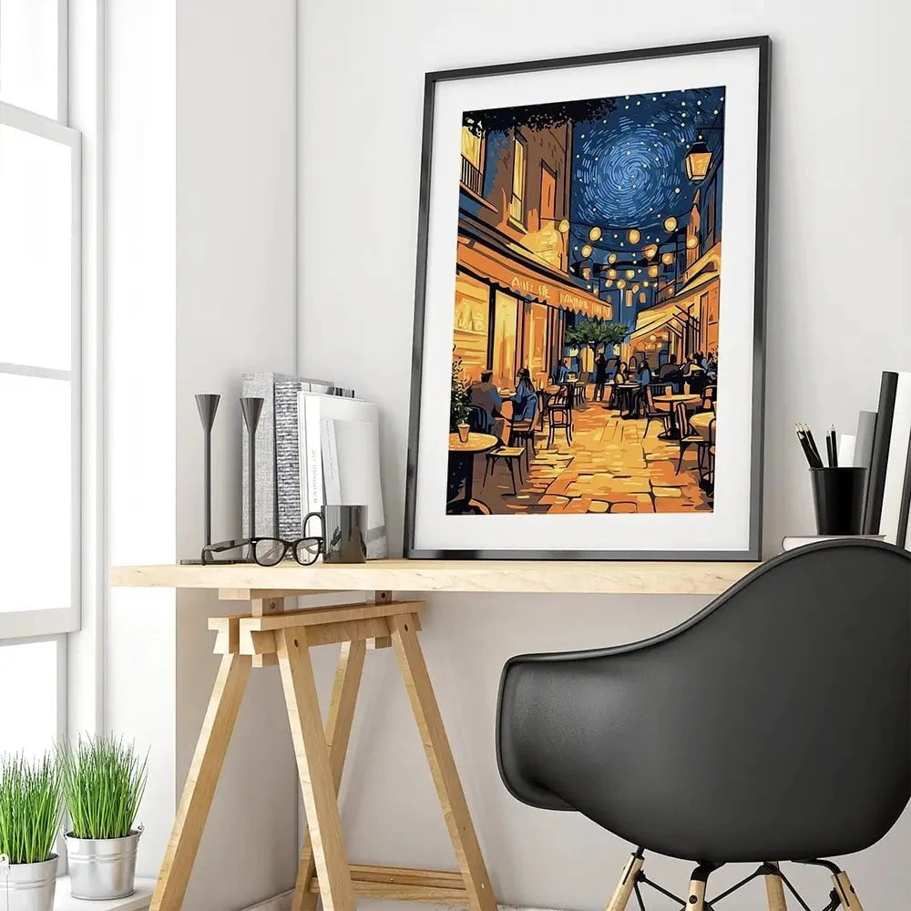 Rue Du Cafe Framed Art Print Rue Du Cafe Framed Art Print wall art product David Alexander Elder