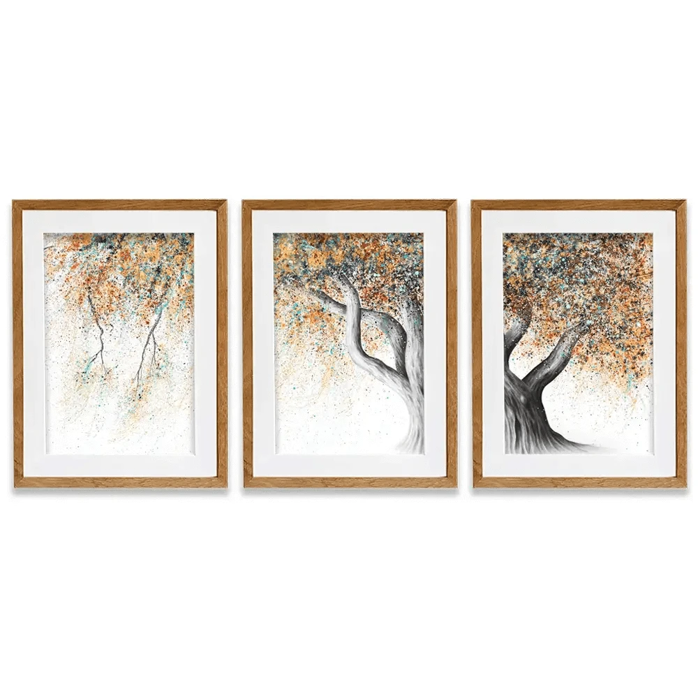 Rusty Autumn Tree Framed Art Print Trio Rusty Autumn Tree Framed Art Print Trio wall art product Ashvin Harrison