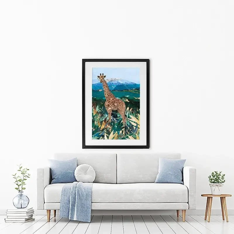 Safari Giraffe Framed Art Print Safari Giraffe Framed Art Print wall art product Sarah Manovski