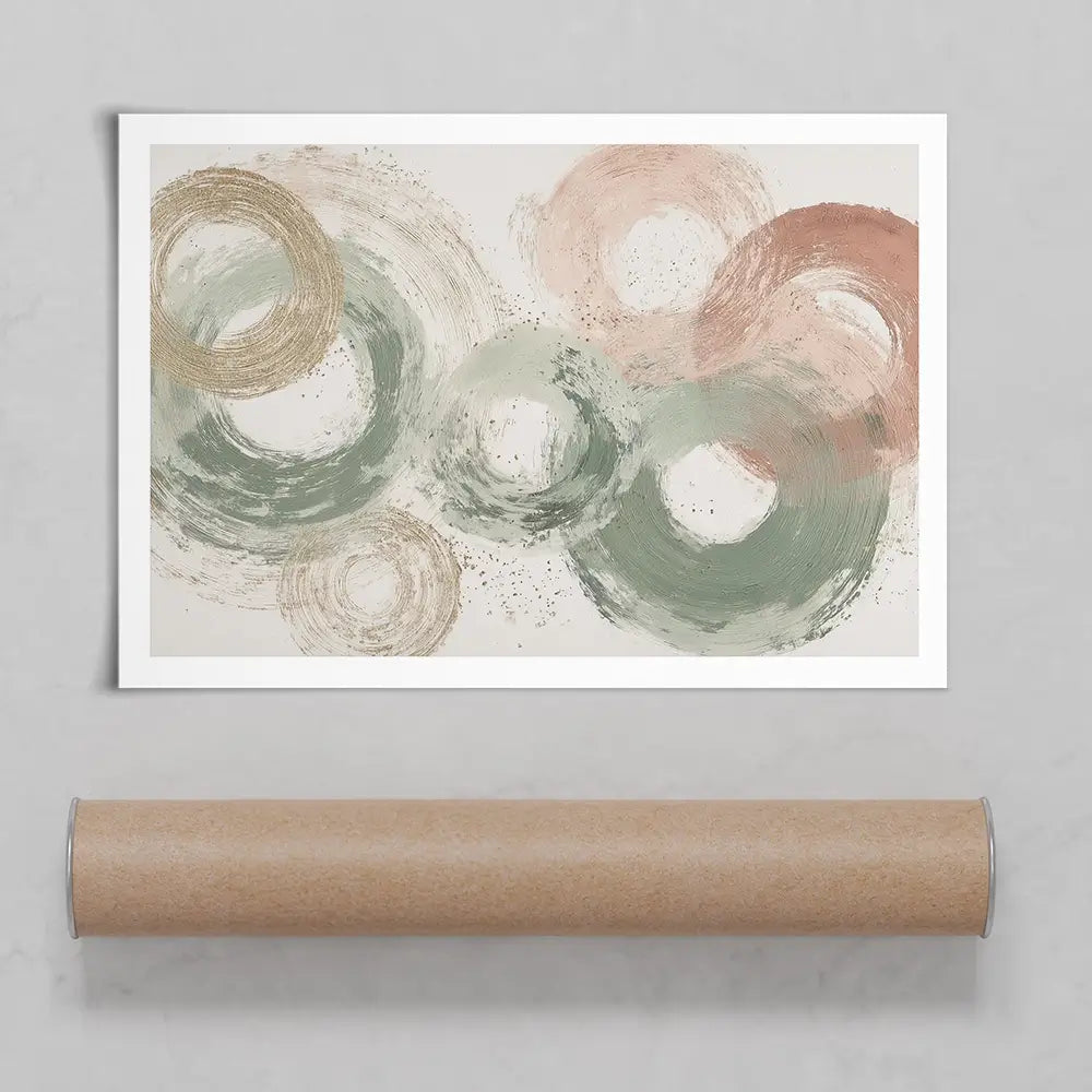 Sage Bloom Circle Abstract Art Print Sage Bloom Circle Abstract Art Print wall art product Chromatic Storm Studio
