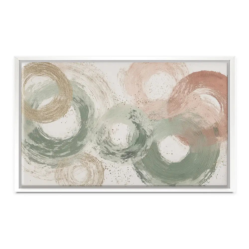 Sage Bloom Circle Abstract Canvas Print Sage Bloom Circle Abstract Canvas Print wall art product Chromatic Storm Studio