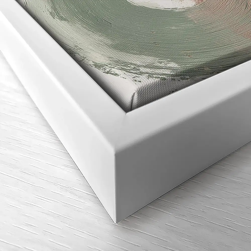 Sage Bloom Circle Abstract Canvas Print Sage Bloom Circle Abstract Canvas Print wall art product Chromatic Storm Studio
