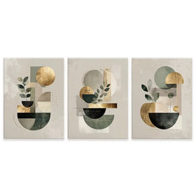 Sage Green Composition Trio Canvas Print Sage Green Composition Trio Canvas Print wall art product IAmHomeStudio