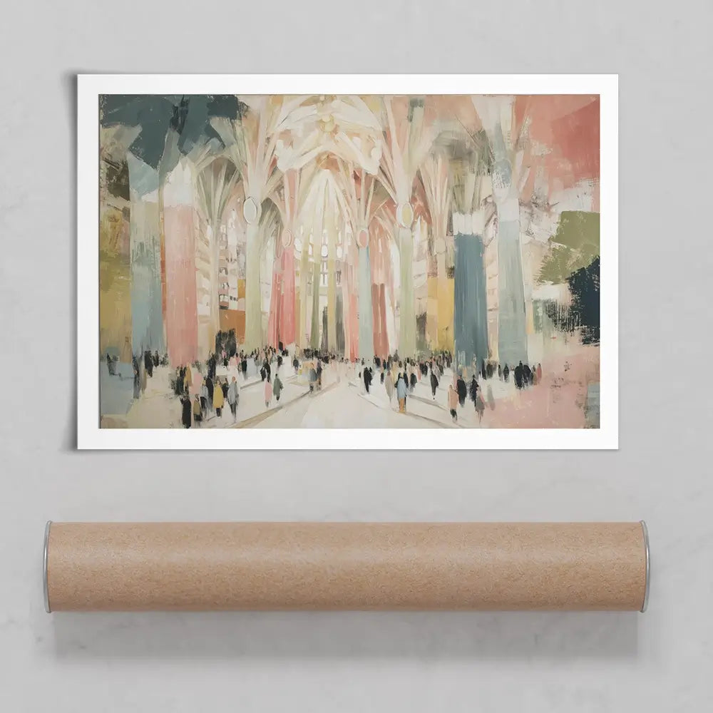 Sagrada Familia Interior Art Print Sagrada Familia Interior Art Print wall art product Chromatic Storm Studio