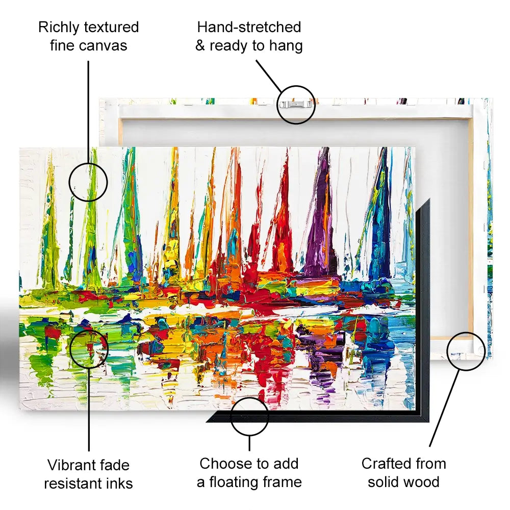 Sail With Me Canvas Print Sail With Me Canvas Print wall art product Osnat Tzadok