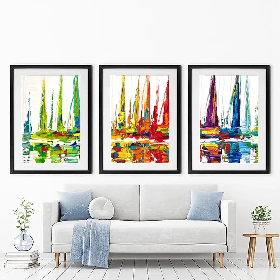 Sail With Me Framed Art Print Trio Sail With Me Framed Art Print Trio wall art product Osnat Tzadok