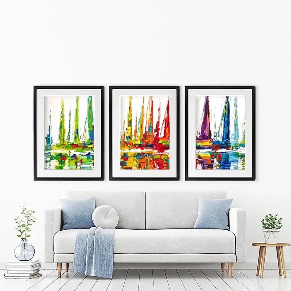 Sail With Me Framed Art Print Trio Sail With Me Framed Art Print Trio wall art product Osnat Tzadok