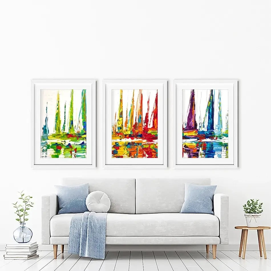 Sail With Me Framed Art Print Trio Sail With Me Framed Art Print Trio wall art product Osnat Tzadok