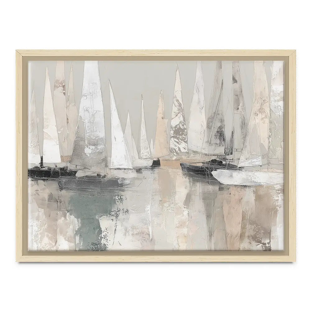 Sailboat Cluster At Bay Canvas Print Sailboat Cluster At Bay Canvas Print wall art product Chromatic Storm Studio
