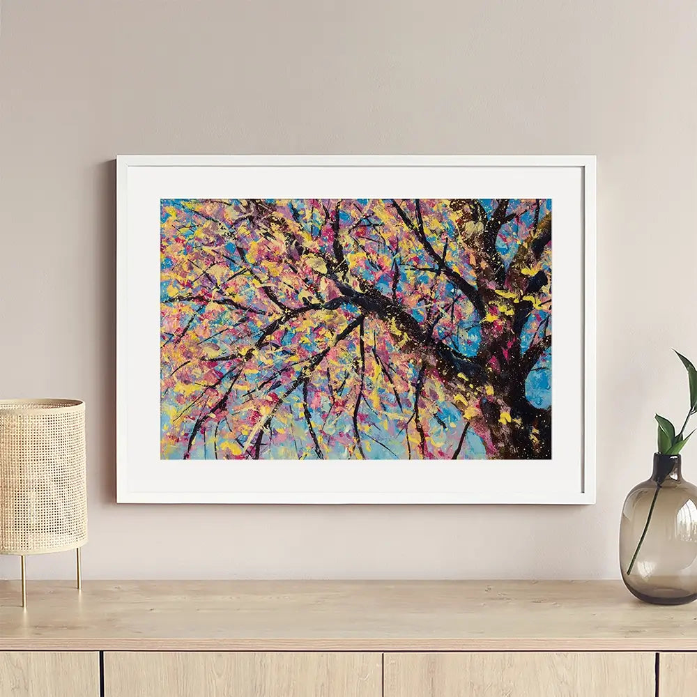 Sakura In Bloom Framed Art Print Sakura In Bloom Framed Art Print wall art product Valery Rybakow / Shutterstock