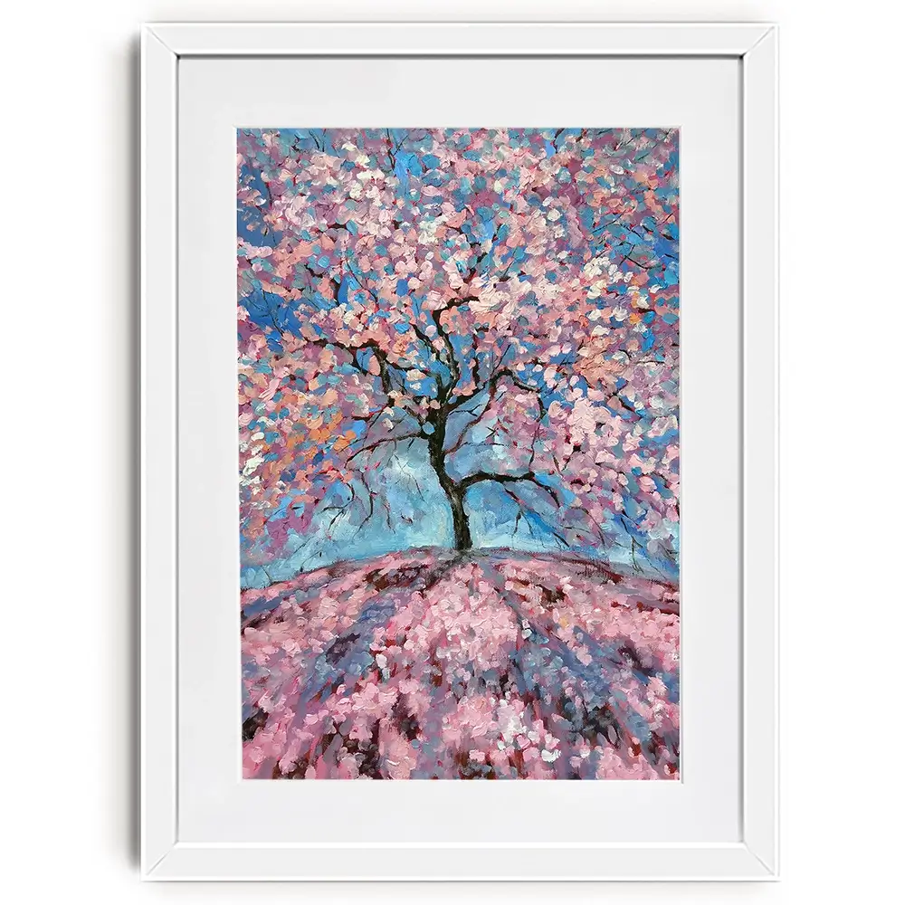 Sakura Tree Framed Art Print Sakura Tree Framed Art Print wall art product Lana Sham / Shutterstock