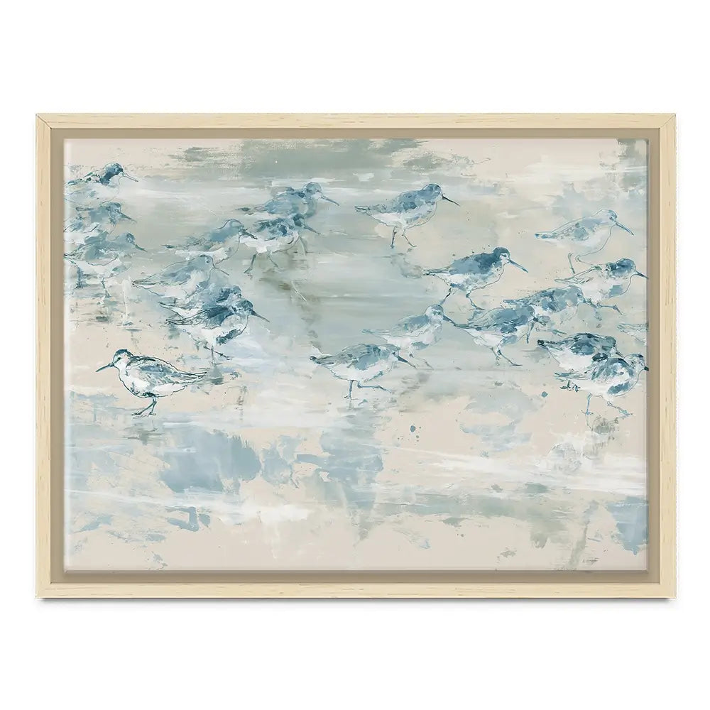Sandpipers Tide Line Reverie Canvas Print Sandpipers Tide Line Reverie Canvas Print wall art product Chromatic Storm Studio