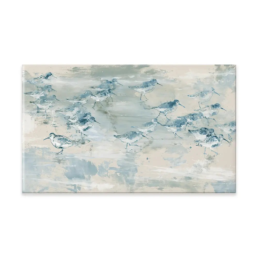 Sandpipers Tide Line Reverie Canvas Print Sandpipers Tide Line Reverie Canvas Print wall art product Chromatic Storm Studio