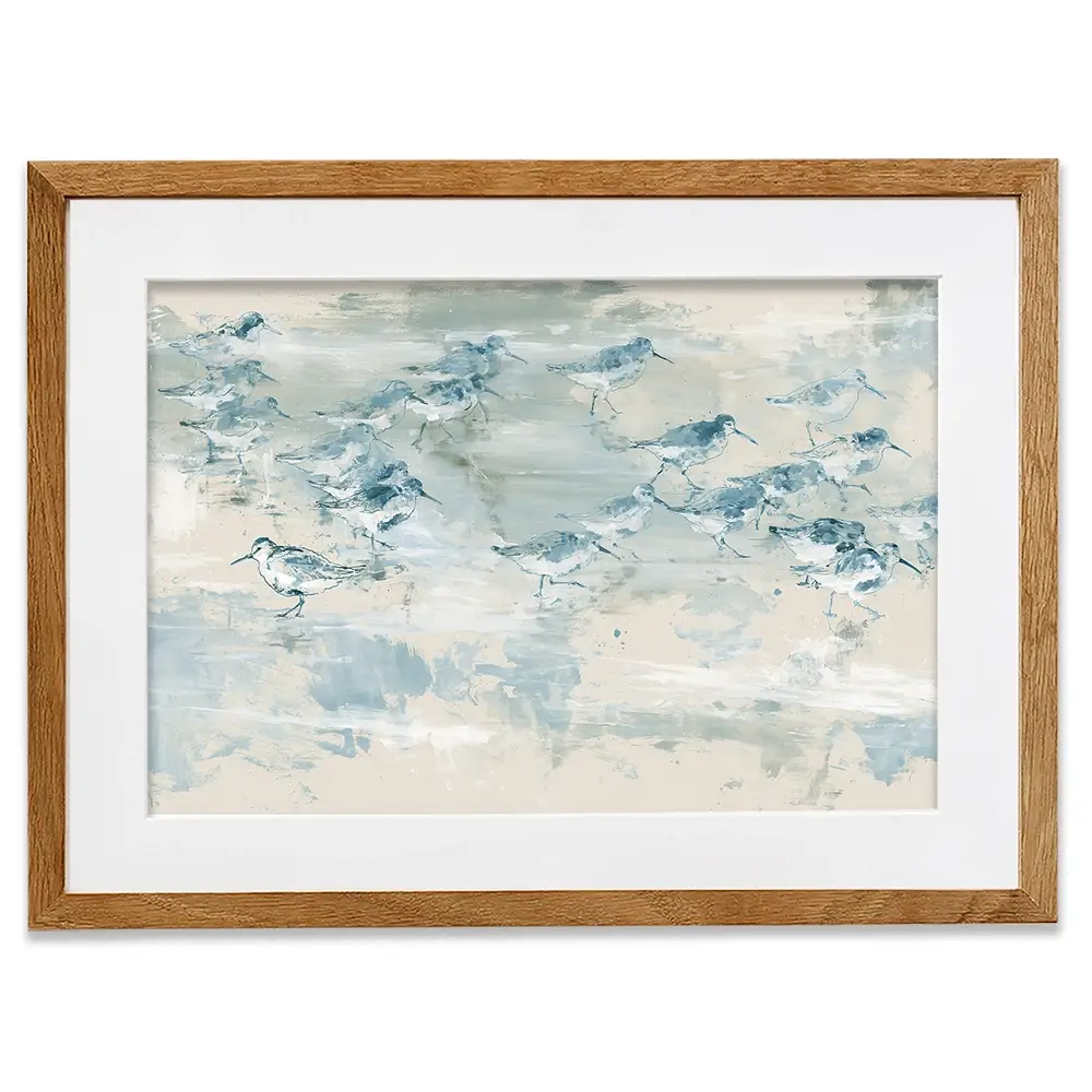 Sandpipers Tide Line Reverie Framed Art Print Sandpipers Tide Line Reverie Framed Art Print wall art product Chromatic Storm Studio