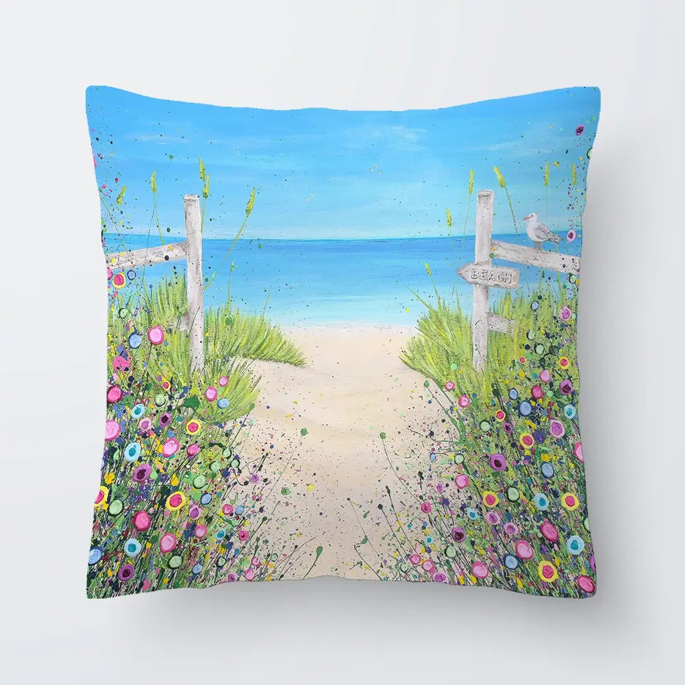 Sandy Toes And Salty Kisses Cushion Sandy Toes And Salty Kisses Cushion wall art product Jo Gough