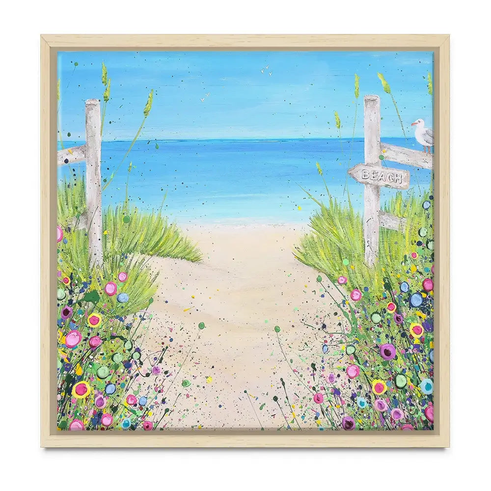 Sandy Toes And Salty Kisses Oversized Canvas Print Sandy Toes And Salty Kisses Oversized Canvas Print wall art product Jo Gough