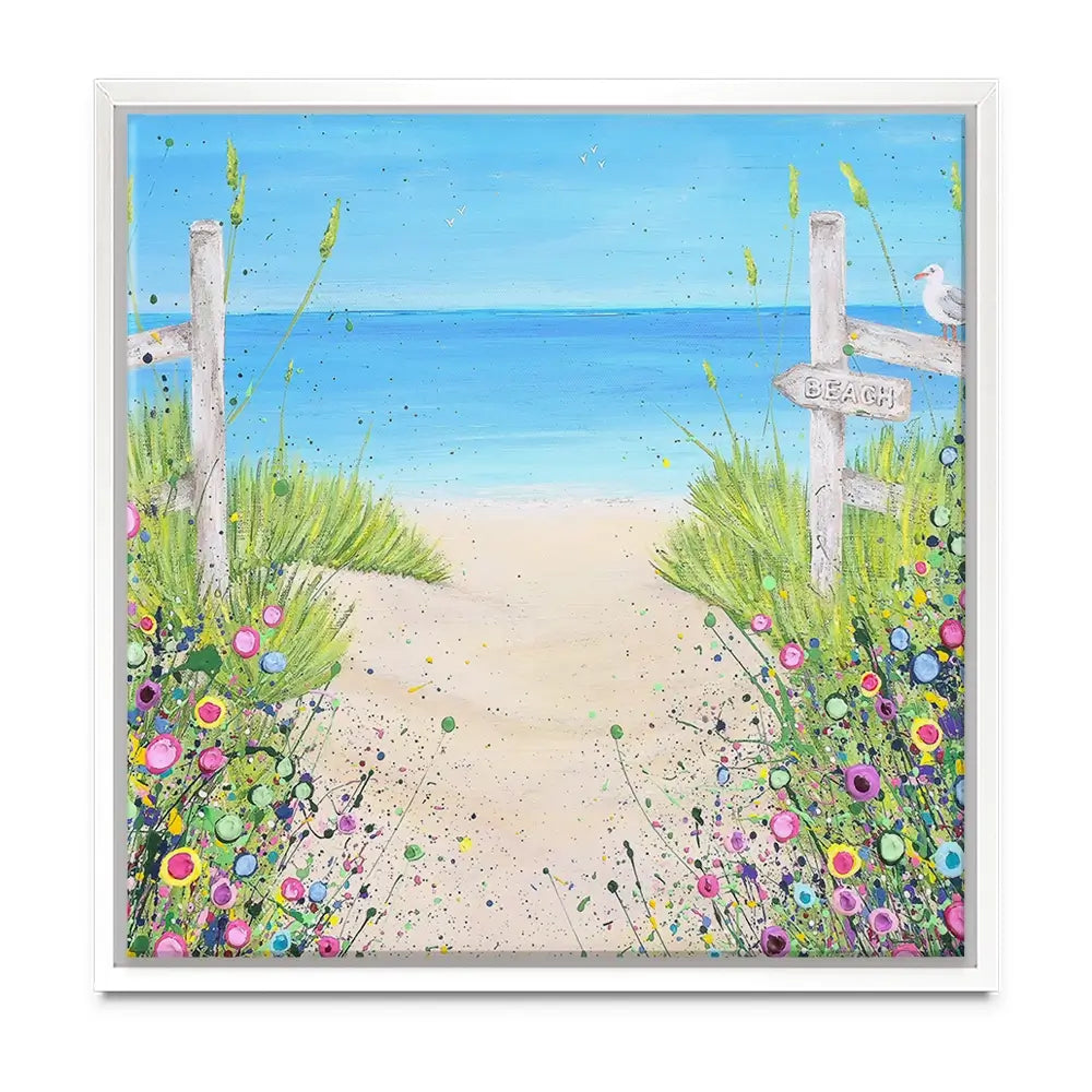 Sandy Toes And Salty Kisses Oversized Canvas Print Sandy Toes And Salty Kisses Oversized Canvas Print wall art product Jo Gough