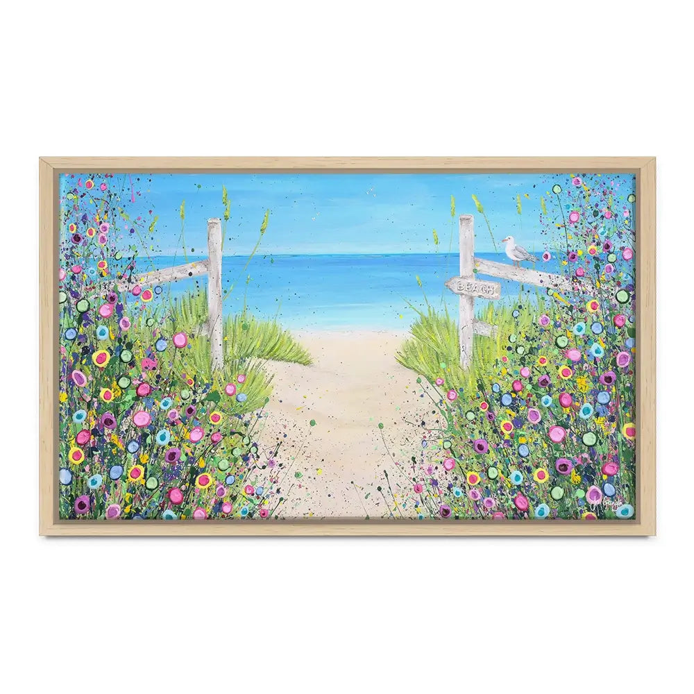 Sandy Toes And Salty Kisses Oversized Canvas Print Sandy Toes And Salty Kisses Oversized Canvas Print wall art product Jo Gough