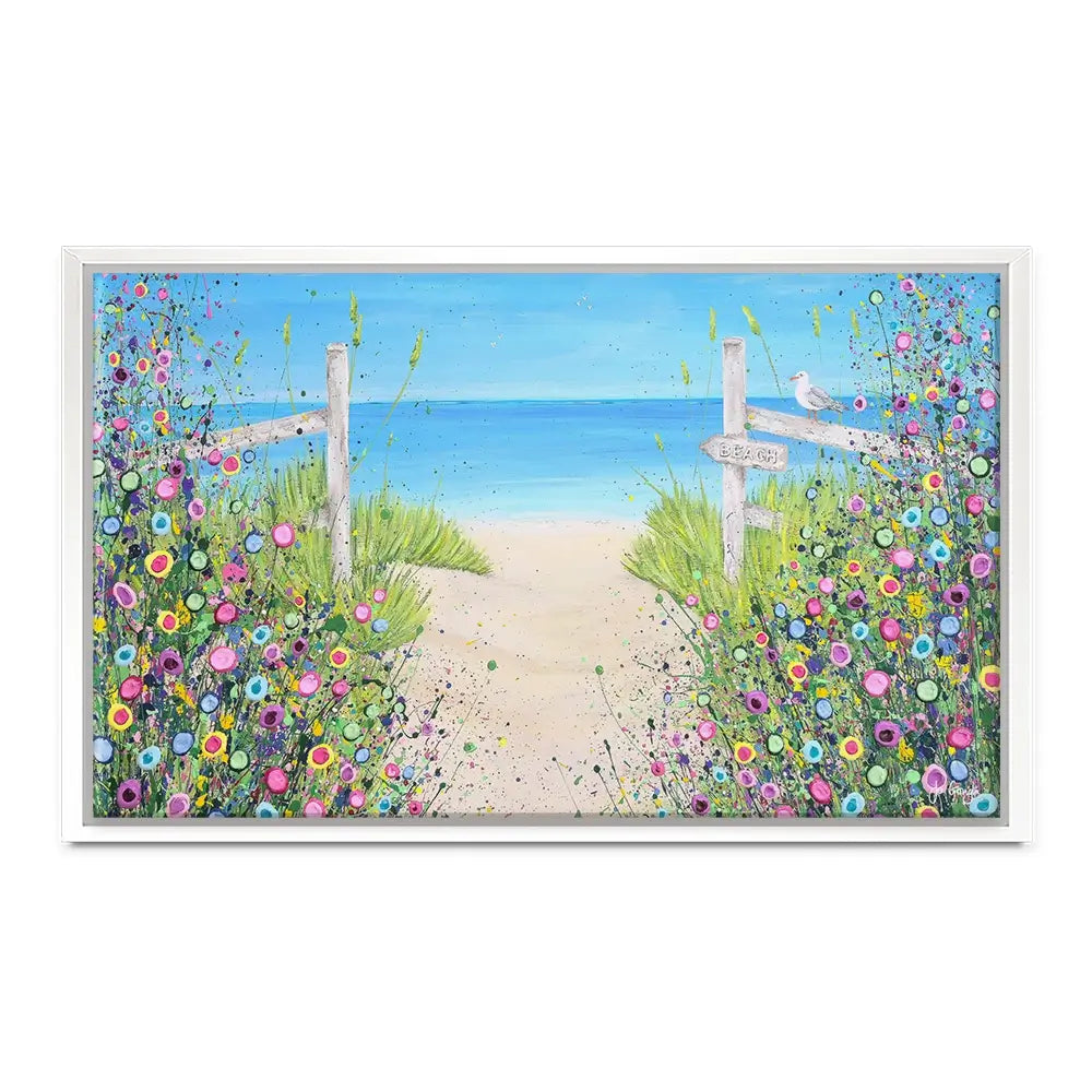 Sandy Toes And Salty Kisses Oversized Canvas Print Sandy Toes And Salty Kisses Oversized Canvas Print wall art product Jo Gough