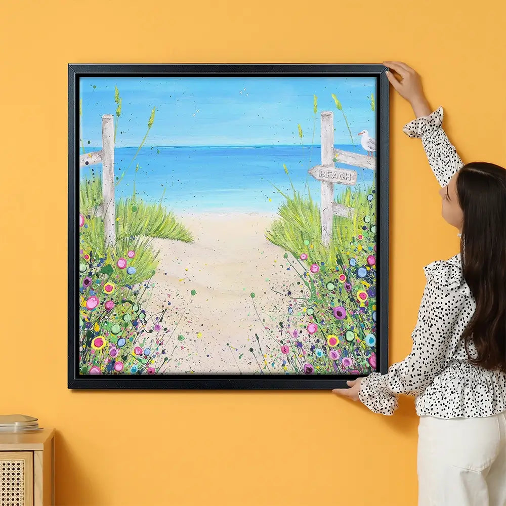 Sandy Toes And Salty Kisses Oversized Canvas Print Sandy Toes And Salty Kisses Oversized Canvas Print wall art product Jo Gough