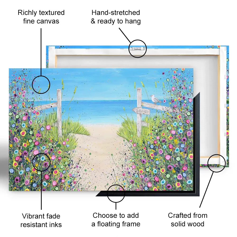 Sandy Toes And Salty Kisses Oversized Canvas Print Sandy Toes And Salty Kisses Oversized Canvas Print wall art product Jo Gough