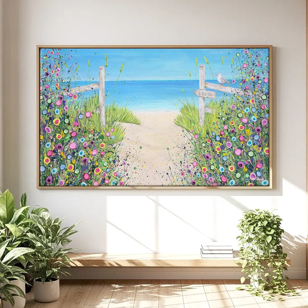 Sandy Toes And Salty Kisses Oversized Canvas Print Sandy Toes And Salty Kisses Oversized Canvas Print wall art product Jo Gough