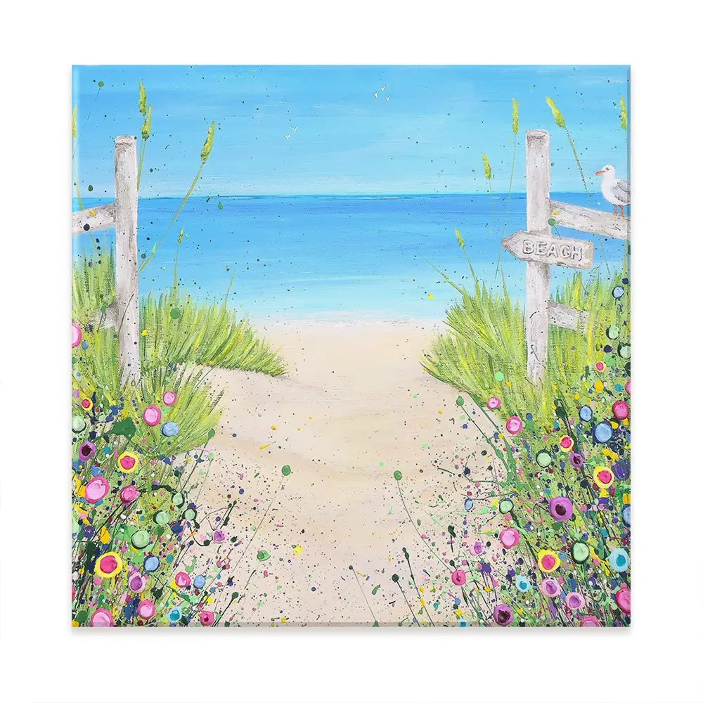 Sandy Toes And Salty Kisses Oversized Canvas Print Sandy Toes And Salty Kisses Oversized Canvas Print wall art product Jo Gough