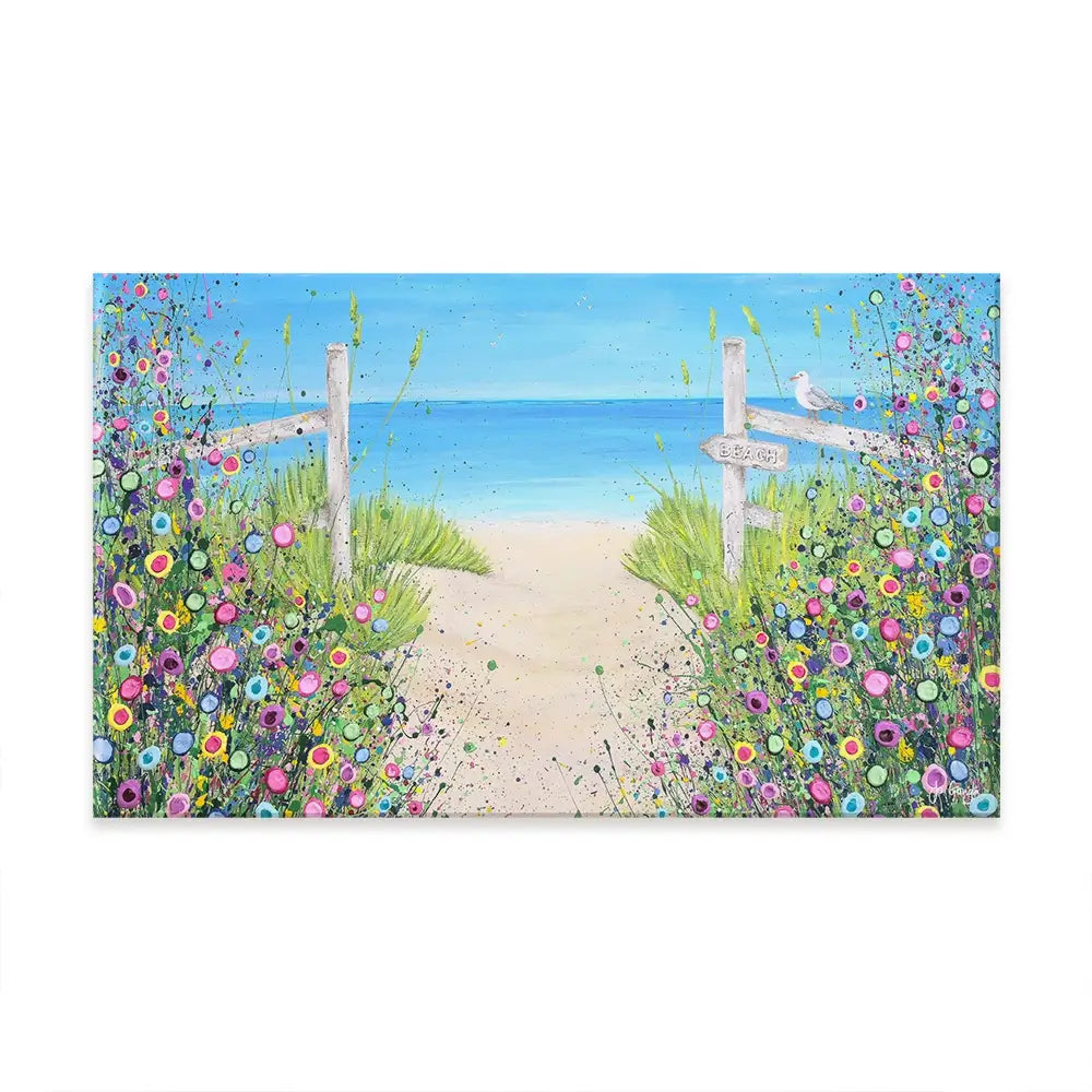Sandy Toes And Salty Kisses Oversized Canvas Print Sandy Toes And Salty Kisses Oversized Canvas Print wall art product Jo Gough