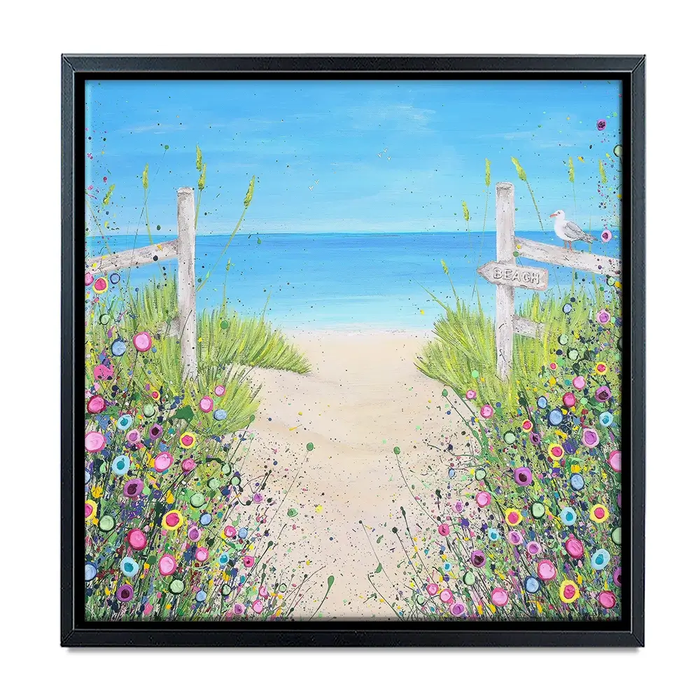 Sandy Toes And Salty Kisses Square Canvas Print Sandy Toes And Salty Kisses Square Canvas Print wall art product Jo Gough