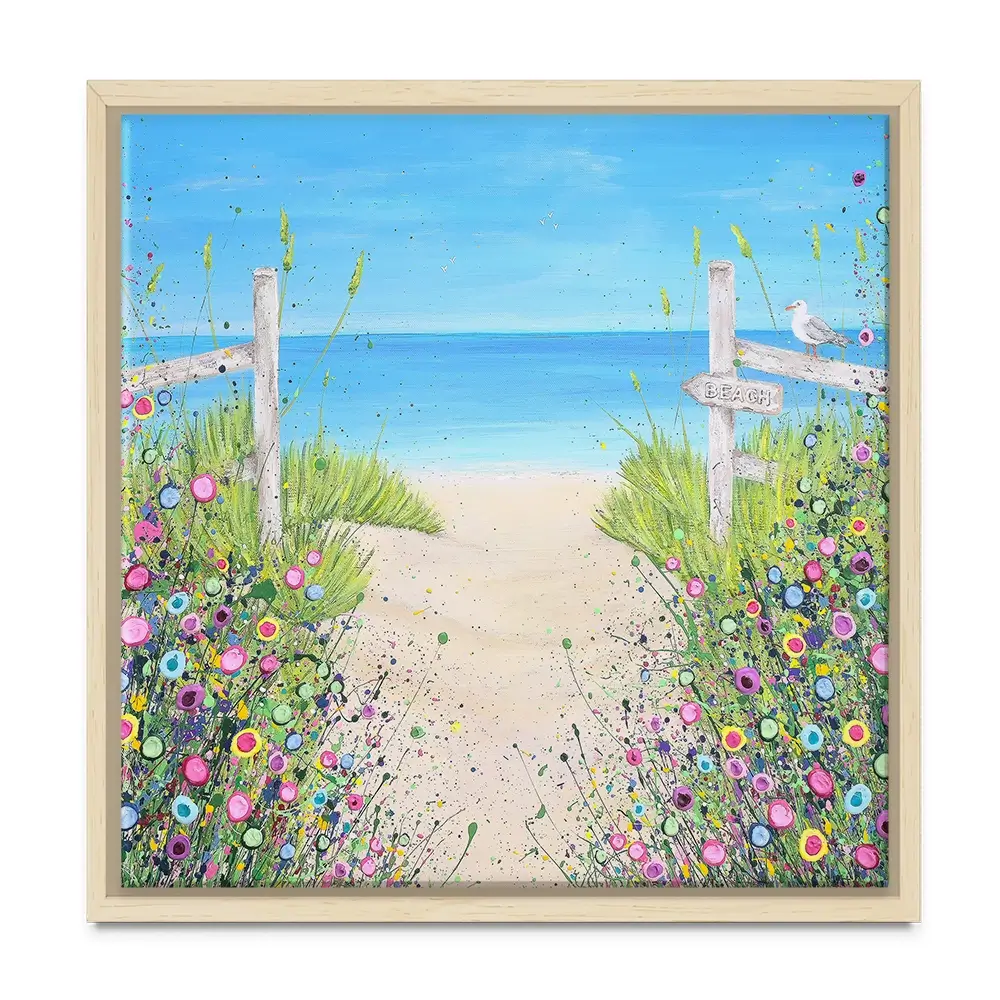 Sandy Toes And Salty Kisses Square Canvas Print Sandy Toes And Salty Kisses Square Canvas Print wall art product Jo Gough