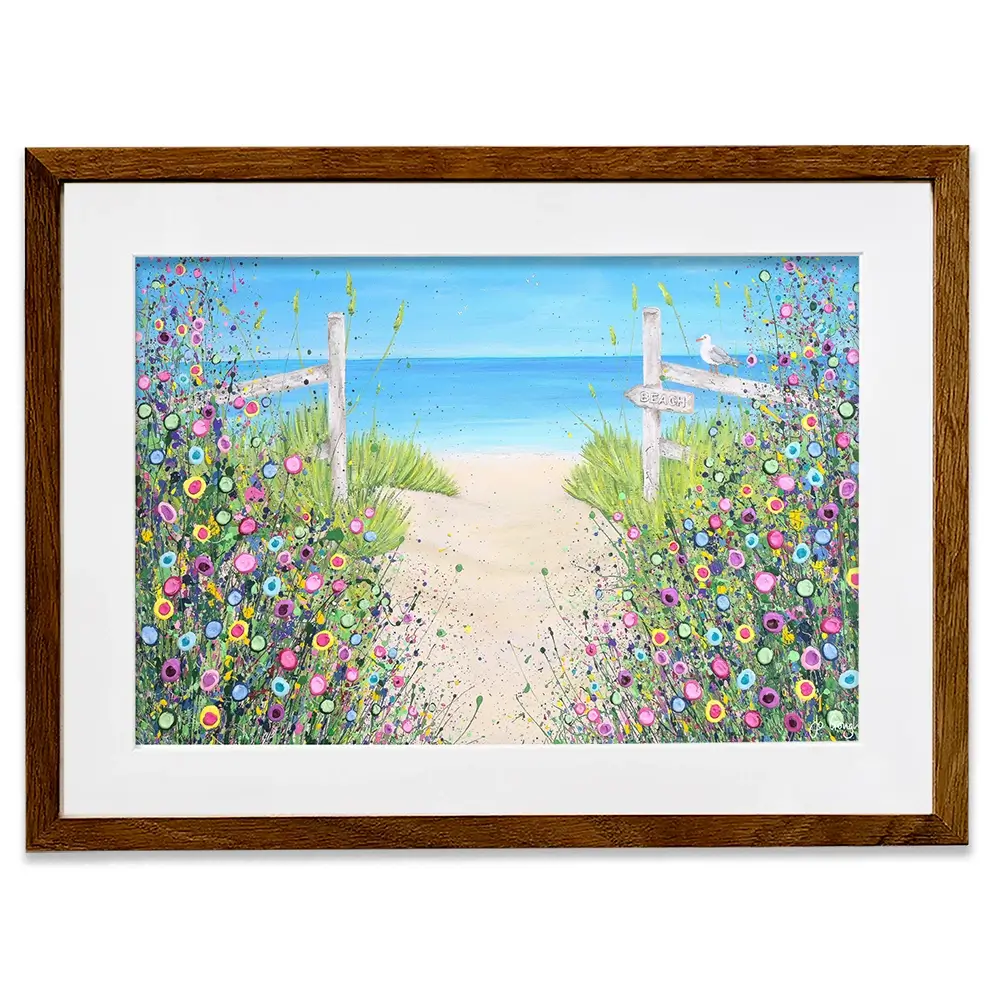 Sandy Toes Framed Art Print -JG A Happy Heart Framed Art Print | A Happy Heart Framed Artwork wall art product JGough