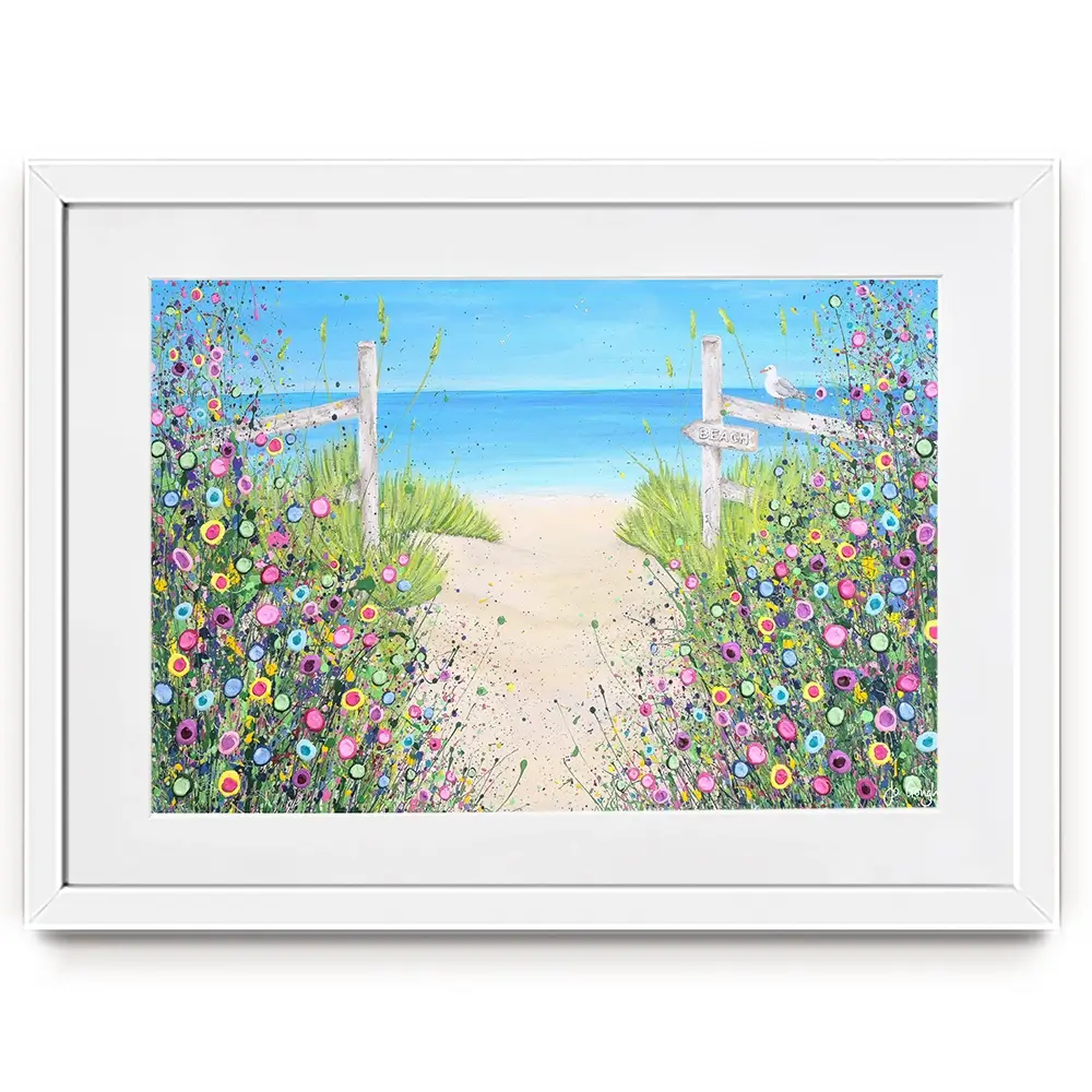 Sandy Toes Framed Art Print -JG A Happy Heart Framed Art Print | A Happy Heart Framed Artwork wall art product JGough