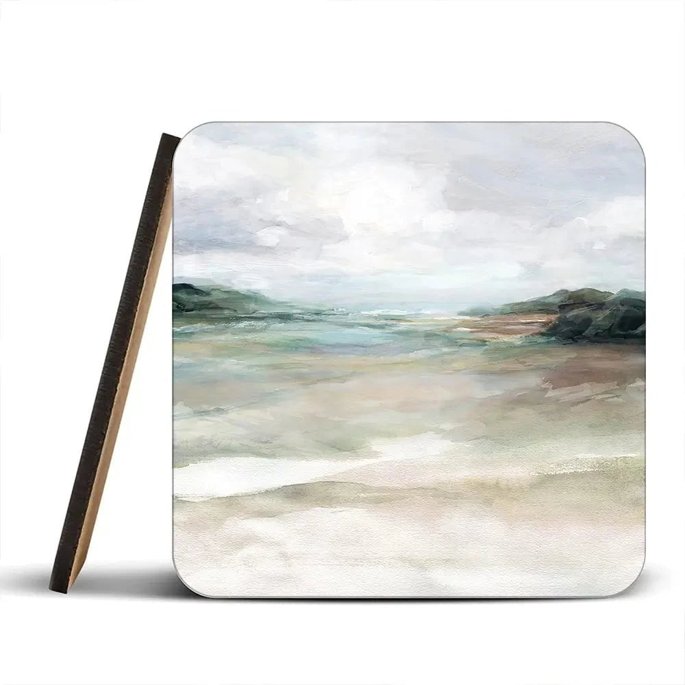 Sandy Waters Edge Coaster Set Sandy Waters Edge Coaster Set wall art product Carol Robinson