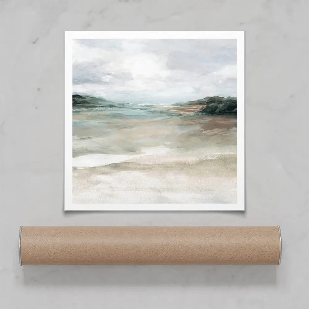 Sandy Waters Edge Square Art Print Sandy Waters Edge Square Art Print wall art product Carol Robinson