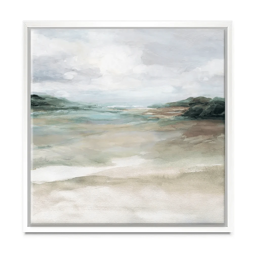 Sandy Waters Edge Square Canvas Print Sandy Waters Edge Square Canvas Print wall art product Carol Robinson
