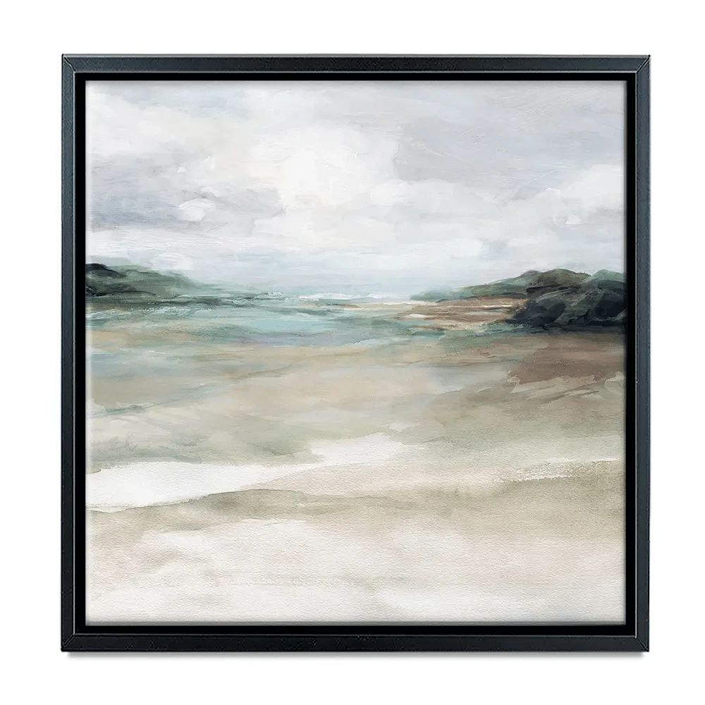 Sandy Waters Edge Square Canvas Print Sandy Waters Edge Square Canvas Print wall art product Carol Robinson