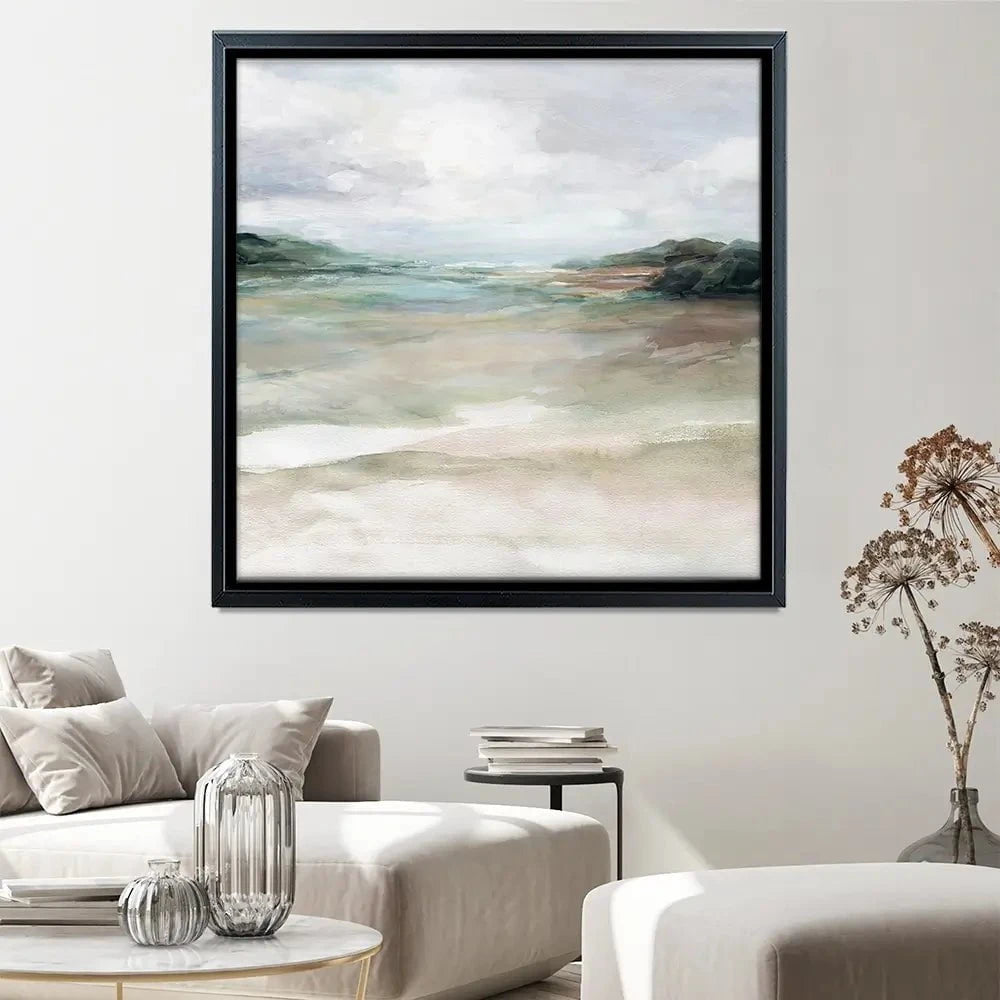 Sandy Waters Edge Square Canvas Print Sandy Waters Edge Square Canvas Print wall art product Carol Robinson