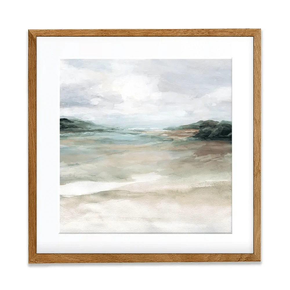Sandy Waters Edge Square Framed Art Print Sandy Waters Edge Square Framed Art Print wall art product Carol Robinson
