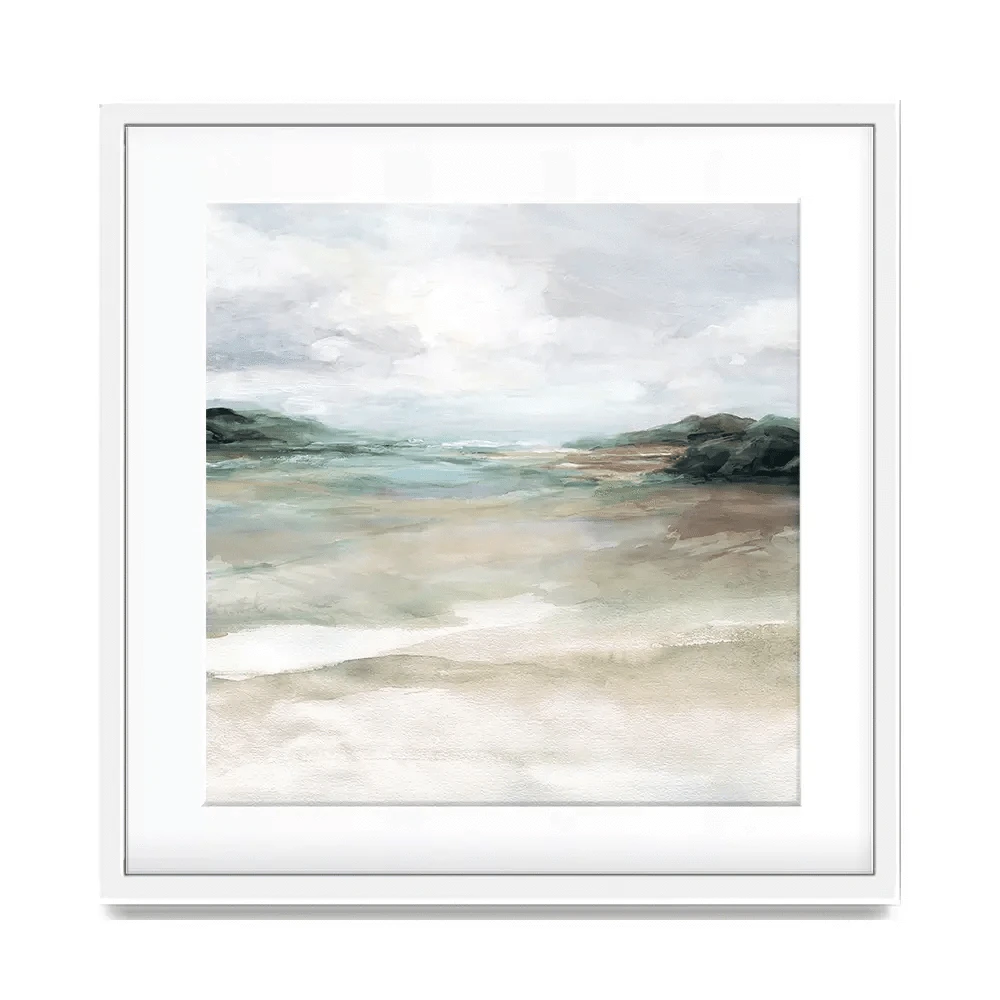Sandy Waters Edge Square Framed Art Print Sandy Waters Edge Square Framed Art Print wall art product Carol Robinson