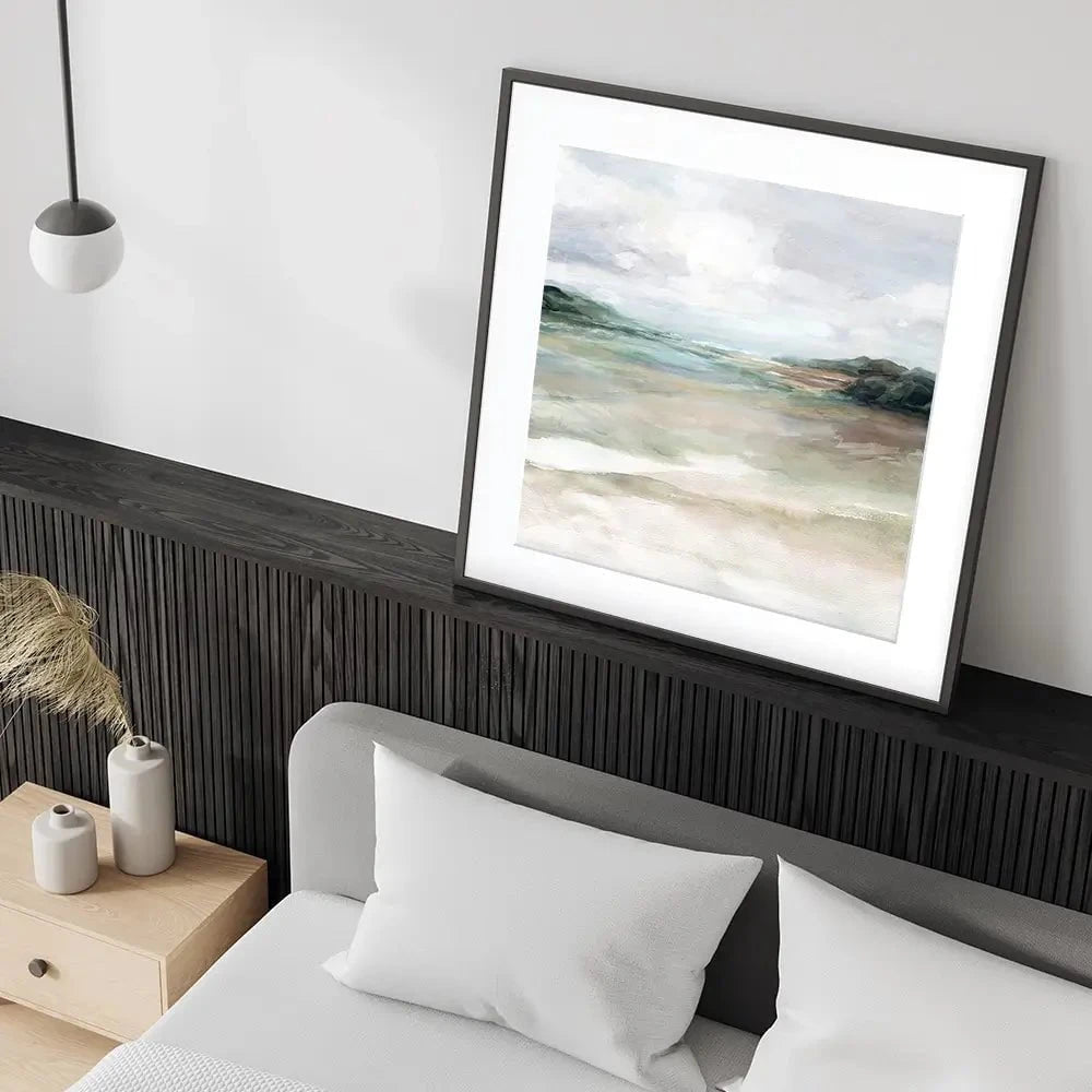 Sandy Waters Edge Square Framed Art Print Sandy Waters Edge Square Framed Art Print wall art product Carol Robinson