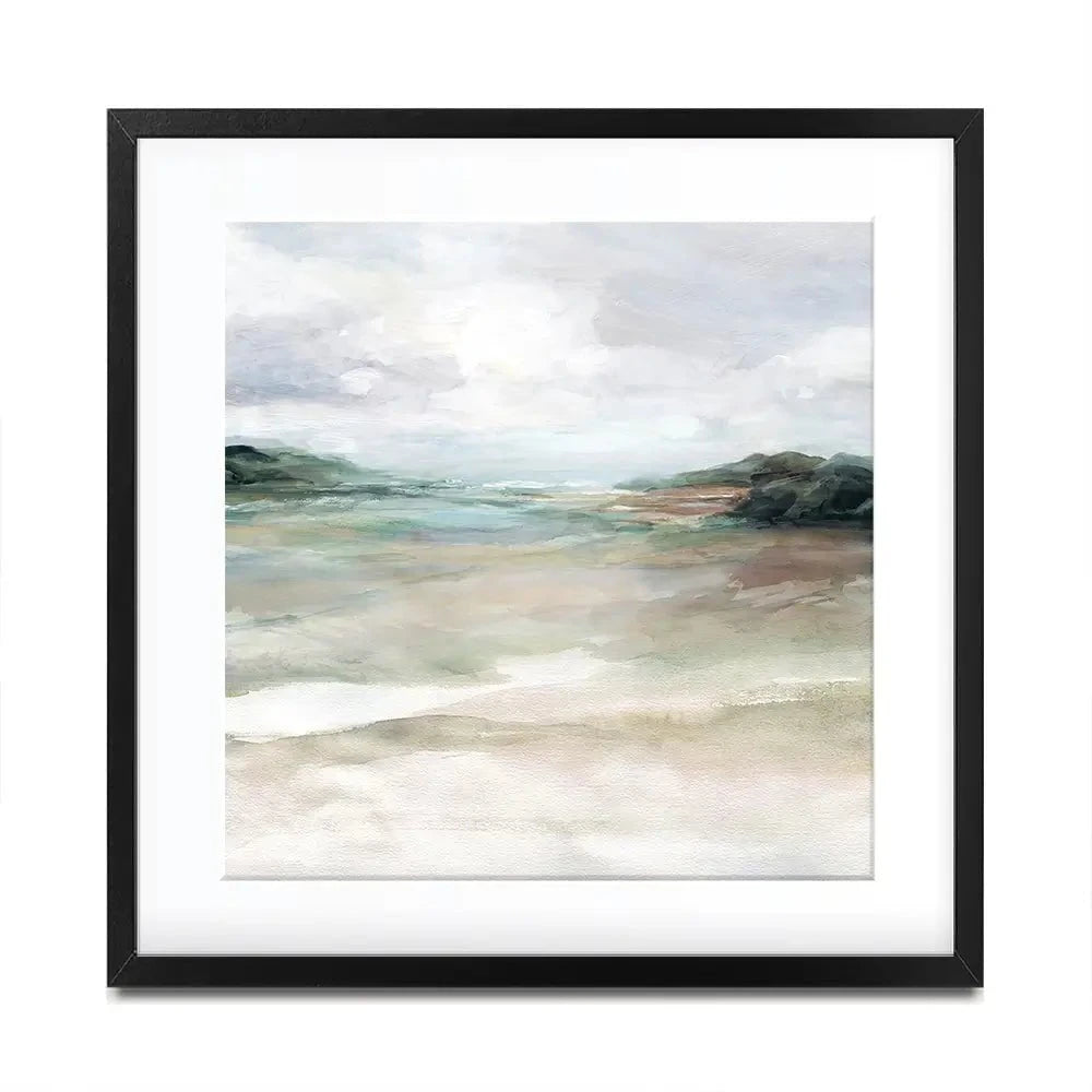 Sandy Waters Edge Square Framed Art Print Sandy Waters Edge Square Framed Art Print wall art product Carol Robinson